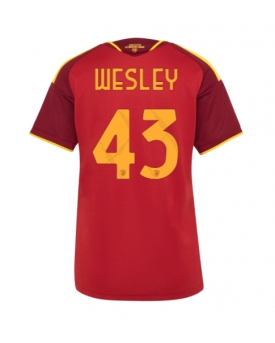 AS Roma Wesley Franca #43 Maglia Gara Casa Repliche 2026-27 Donna Maniche Corte AS Roma Wesley Franca #43 Maglia Gara Casa Repliche 2026-27 Donna Maniche Corte